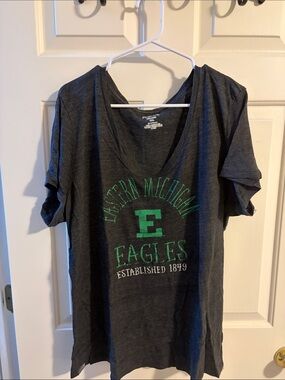 Eastern Michigan University Women’s Plus Size V-Neck Tee